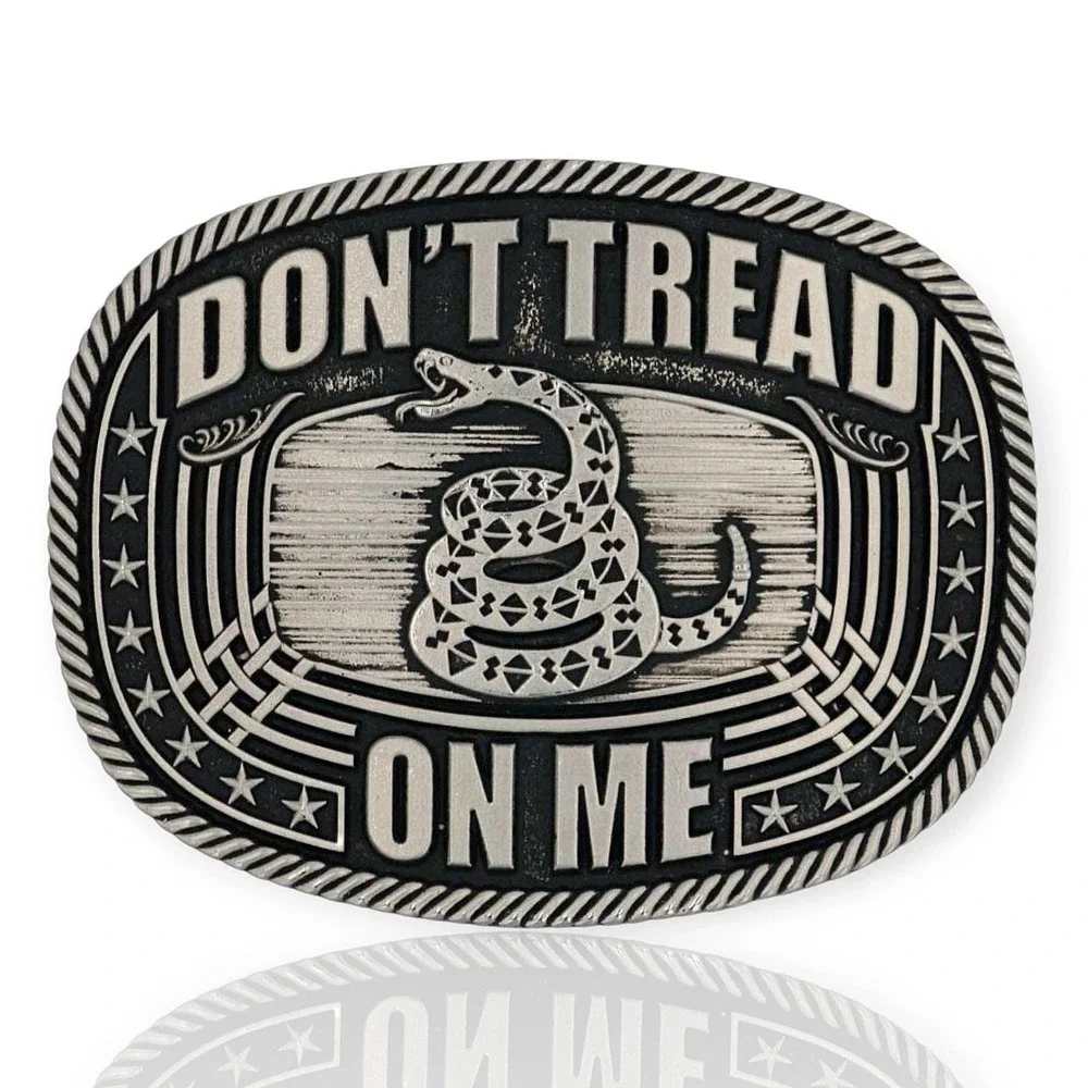 Montana Silversmiths Don't Tread‎ On Me Roped Gadsden Belt Buckle Retail $45 NEW